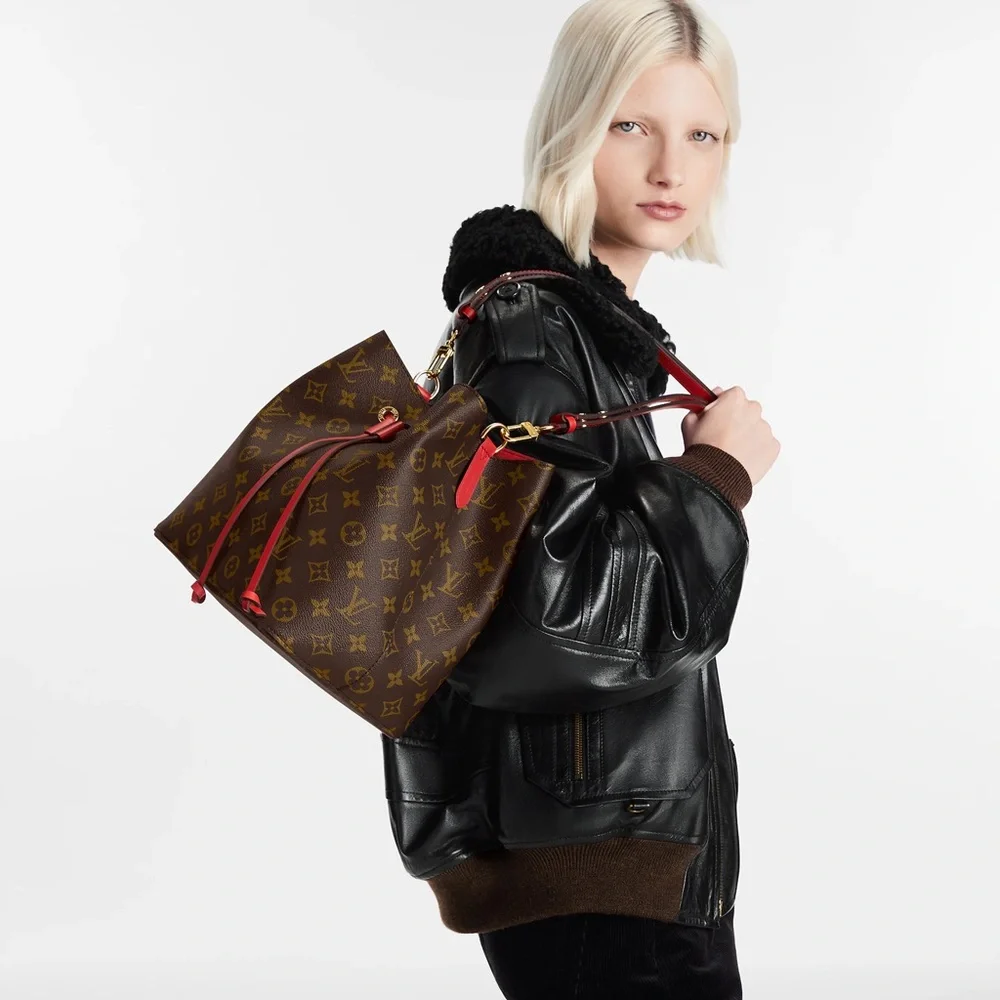 BRAND NEW Louis Vuitton Néonoé poppy MM Monogram w/ letter of authentication - Picture 5 of 10